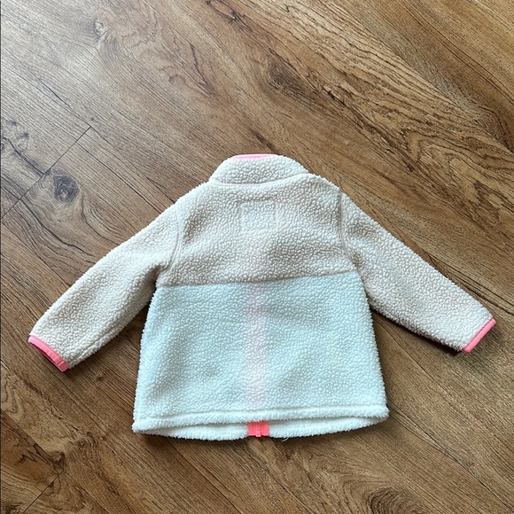 Oshkosh B’gosh- Cream and Pink Fleece Jacket - Picture 2 of 4
